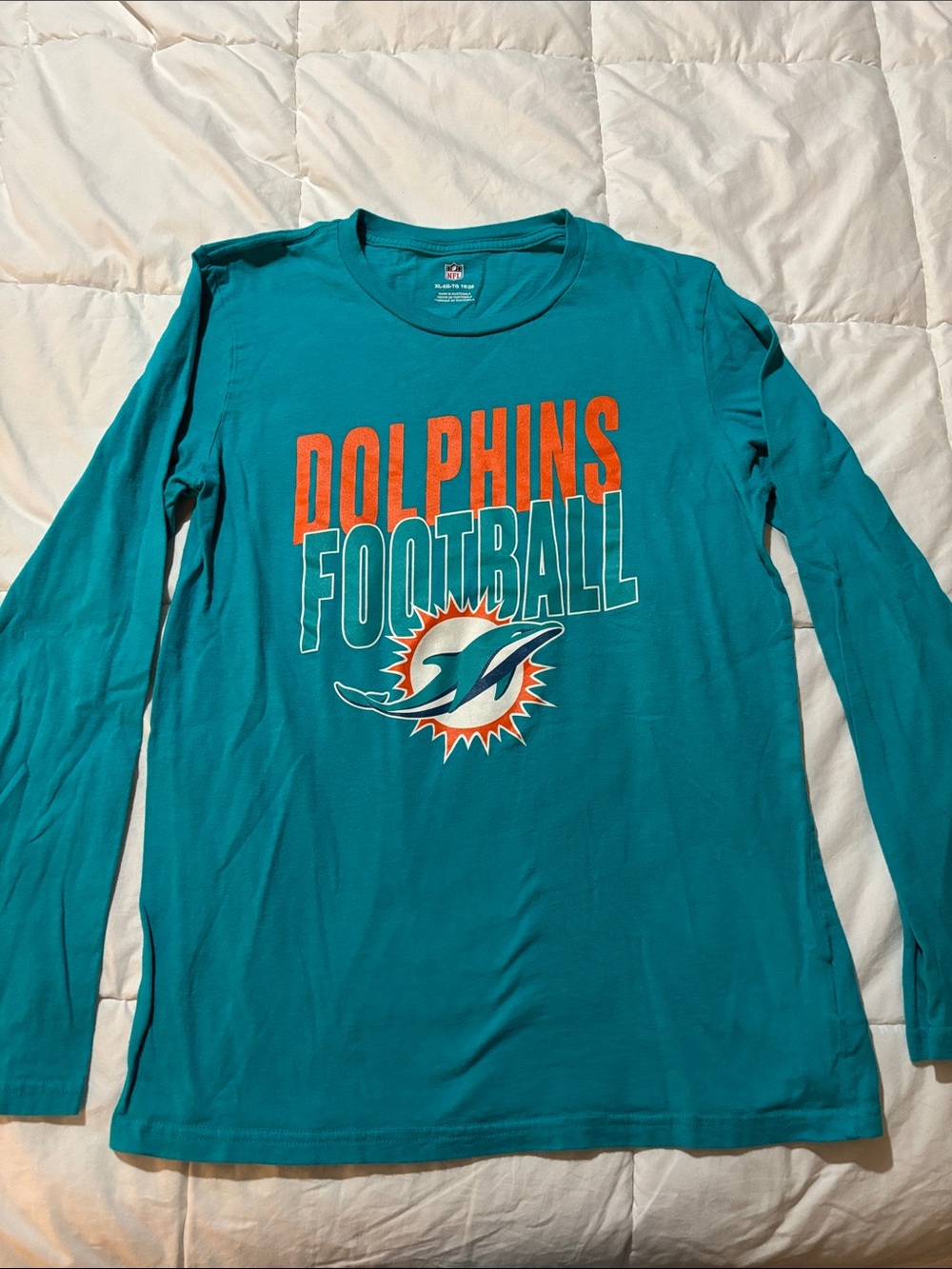 Miami Dolphins Teal Long Sleeve Football Tee